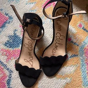 Black suede Sam Edelman heels size 7